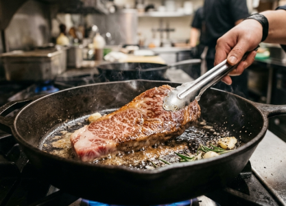 bo-wagyu-nhat-ban-ap-chao-bang-chao-day-day-giup-nhiet-on-dinh-hon-trong-suot-qua-trinh-nau