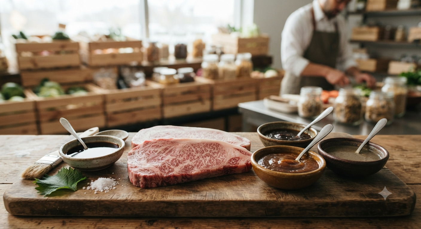 Đặc tính tự nhiên của thịt bò Wagyu và các loại sốt đậm đà
