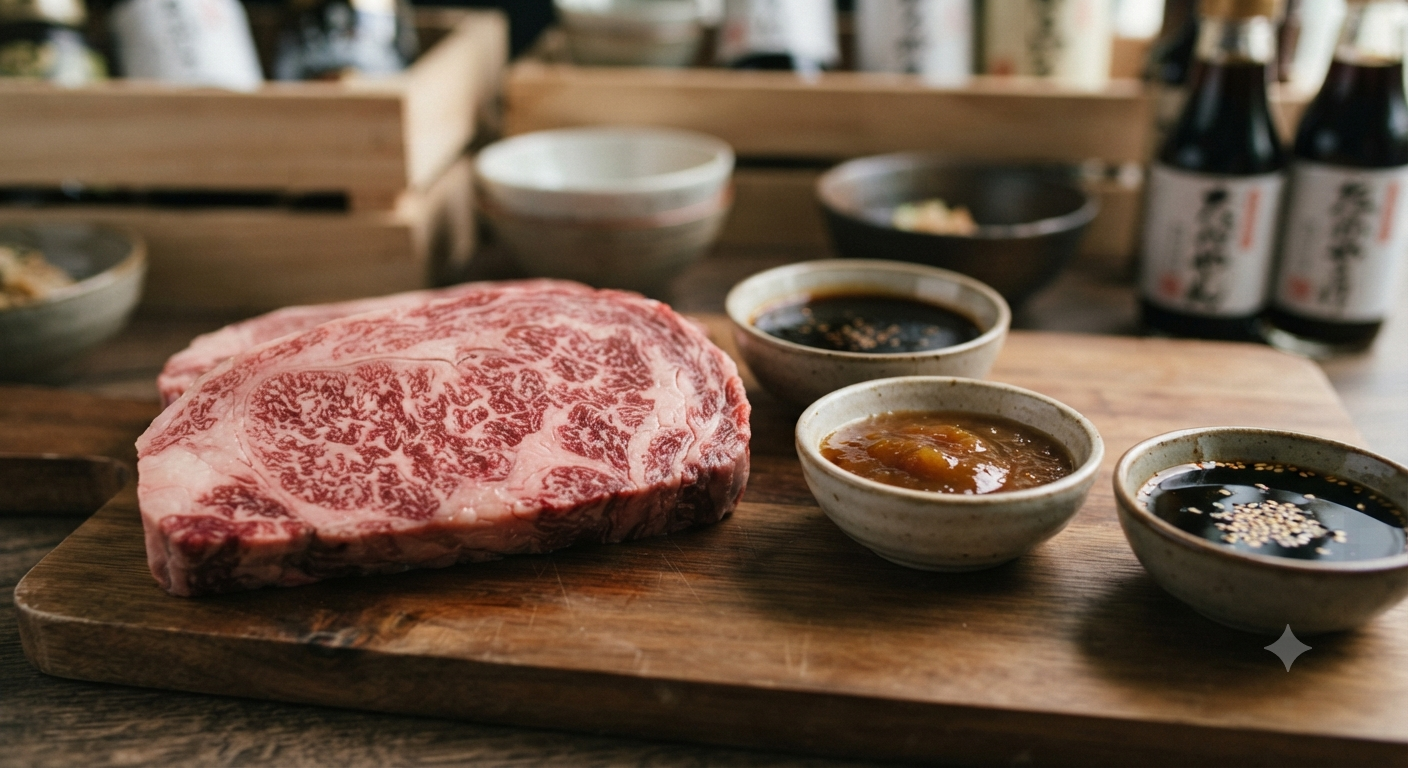 Bản chất cấu tạo của thịt bò Wagyu và các loại sốt ngọt