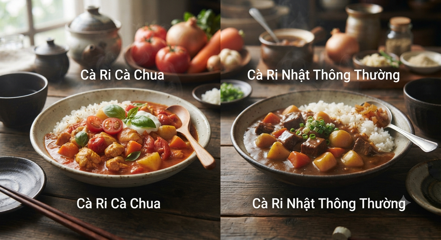Sự Khác Biệt Nổi Bật Giữa Cà Ri Cà Chua và Cà Ri Nhật Thông Thường