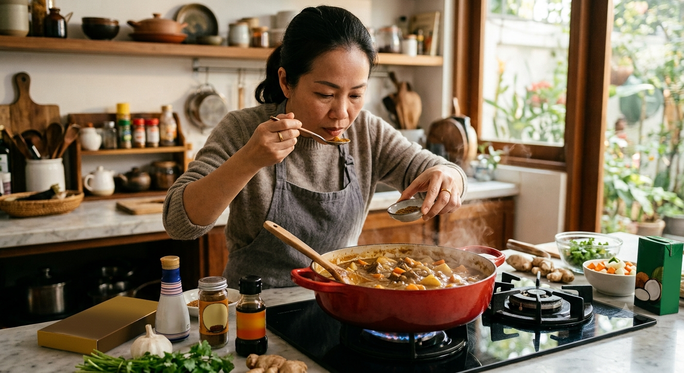 Các bước điều chỉnh vị cà ri hiệu quả tại nhà