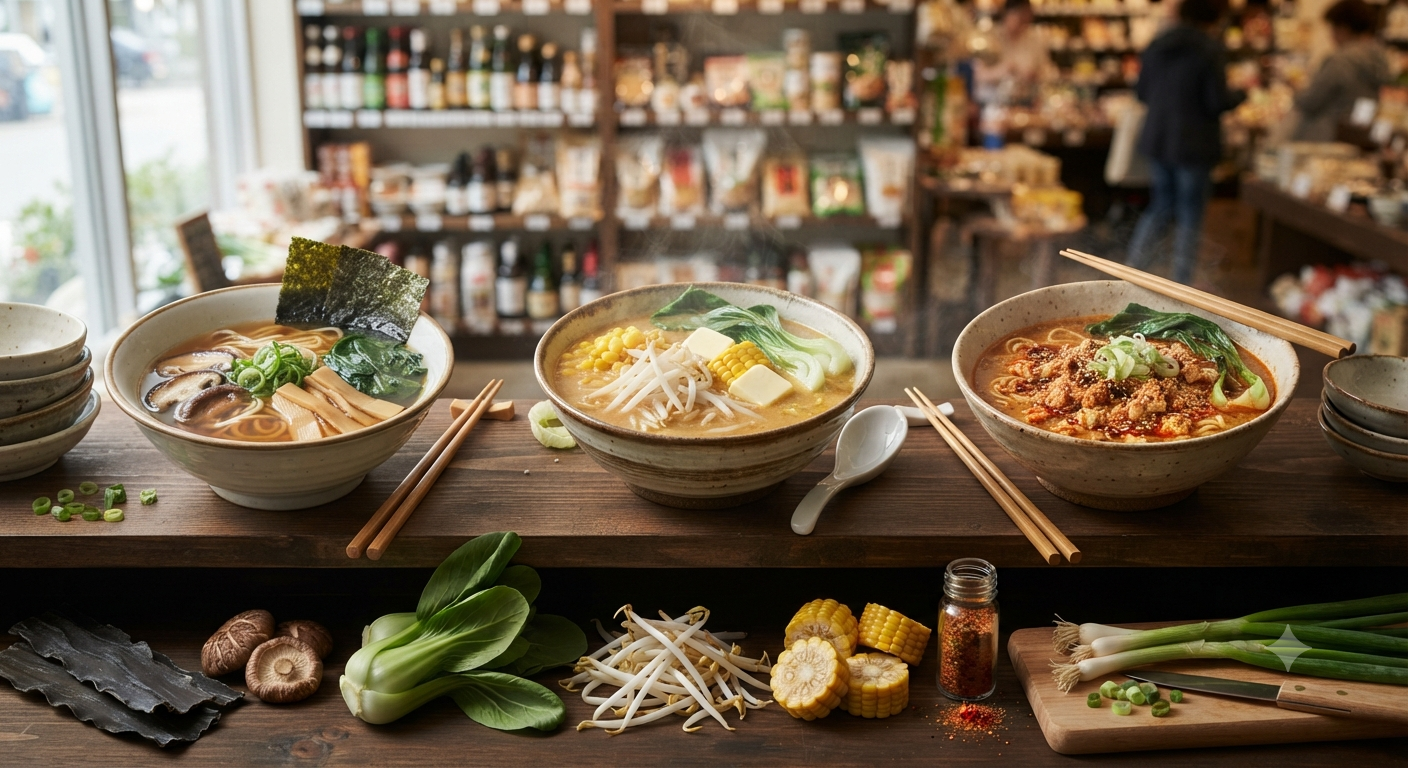 Giải mã các nhóm hương vị mì ramen rau củ phổ biến