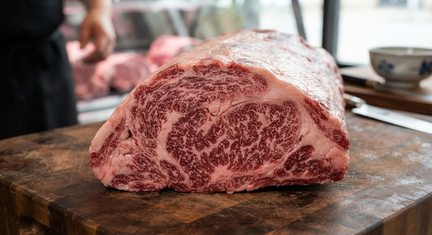Tổng quan về đặc điểm cấu trúc của đầu thăn ngoại Wagyu dày