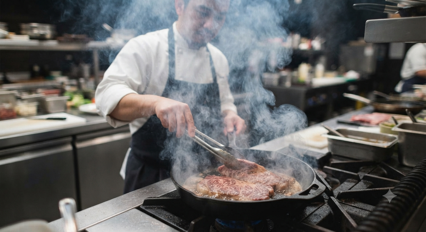 Khói quá nhiều khi nấu gầu bò Wagyu là gì và vì sao lại xuất hiện