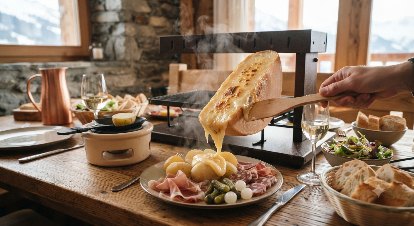 Raclette và các món ăn kèm truyền thống không thể thiếu