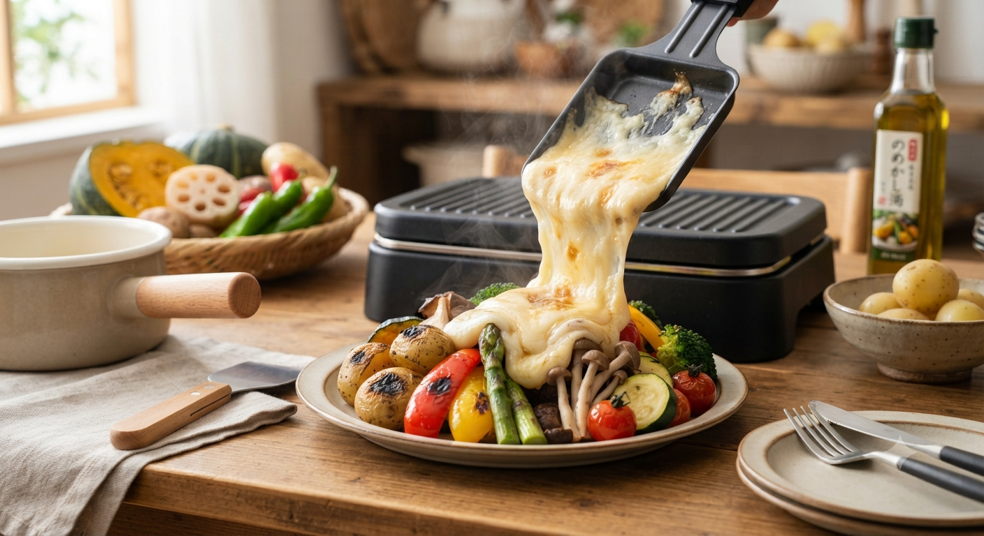 Raclette kết hợp sáng tạo cùng rau củ quả