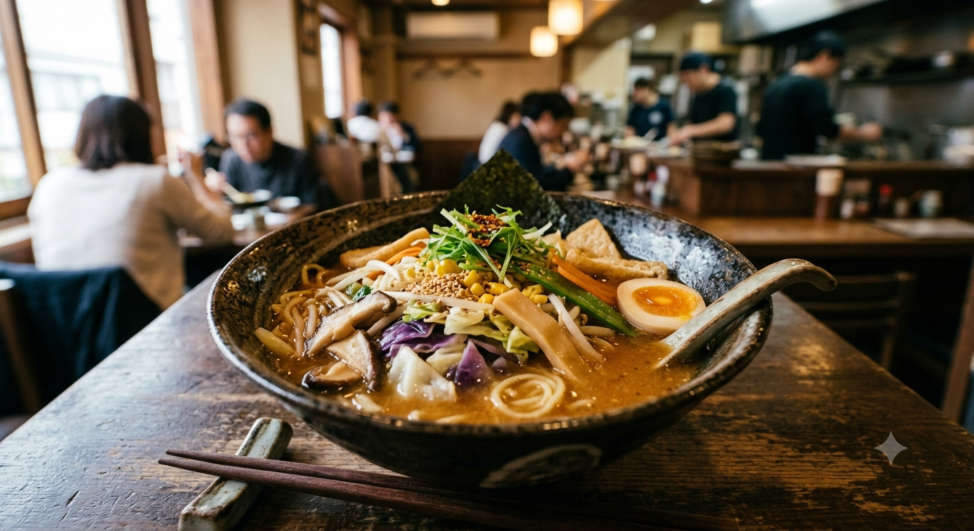 Sự kết hợp hoàn hảo của các thành phần trong Ramen rau củ vị Miso