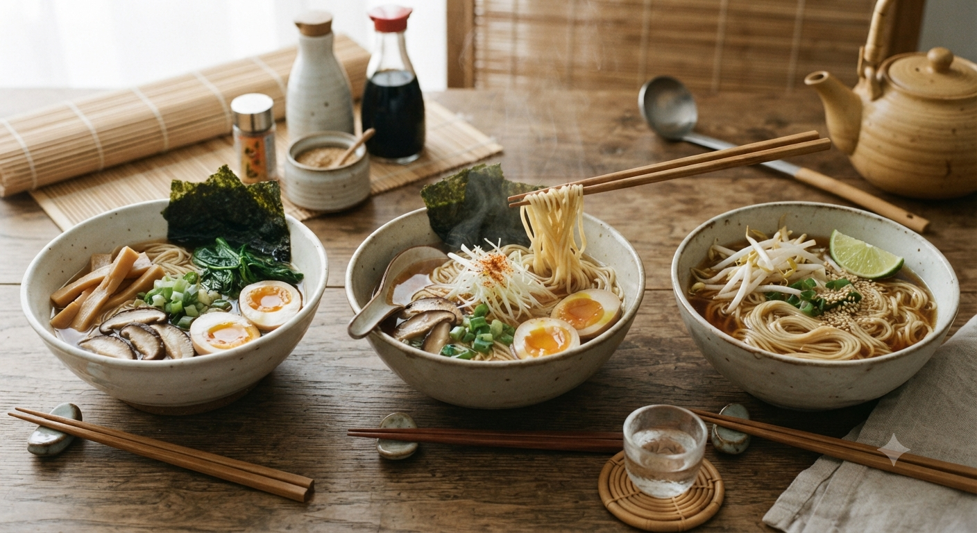 Những cách ăn mì ramen rau củ vị nước tương truyền thống và đơn giản
