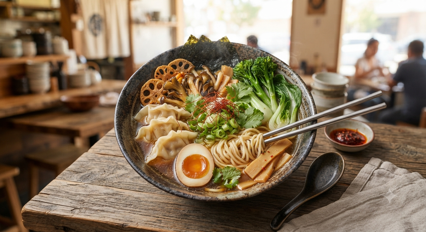 Nâng tầm bát mì ramen rau củ vị nước tương với các biến tấu độc đáo