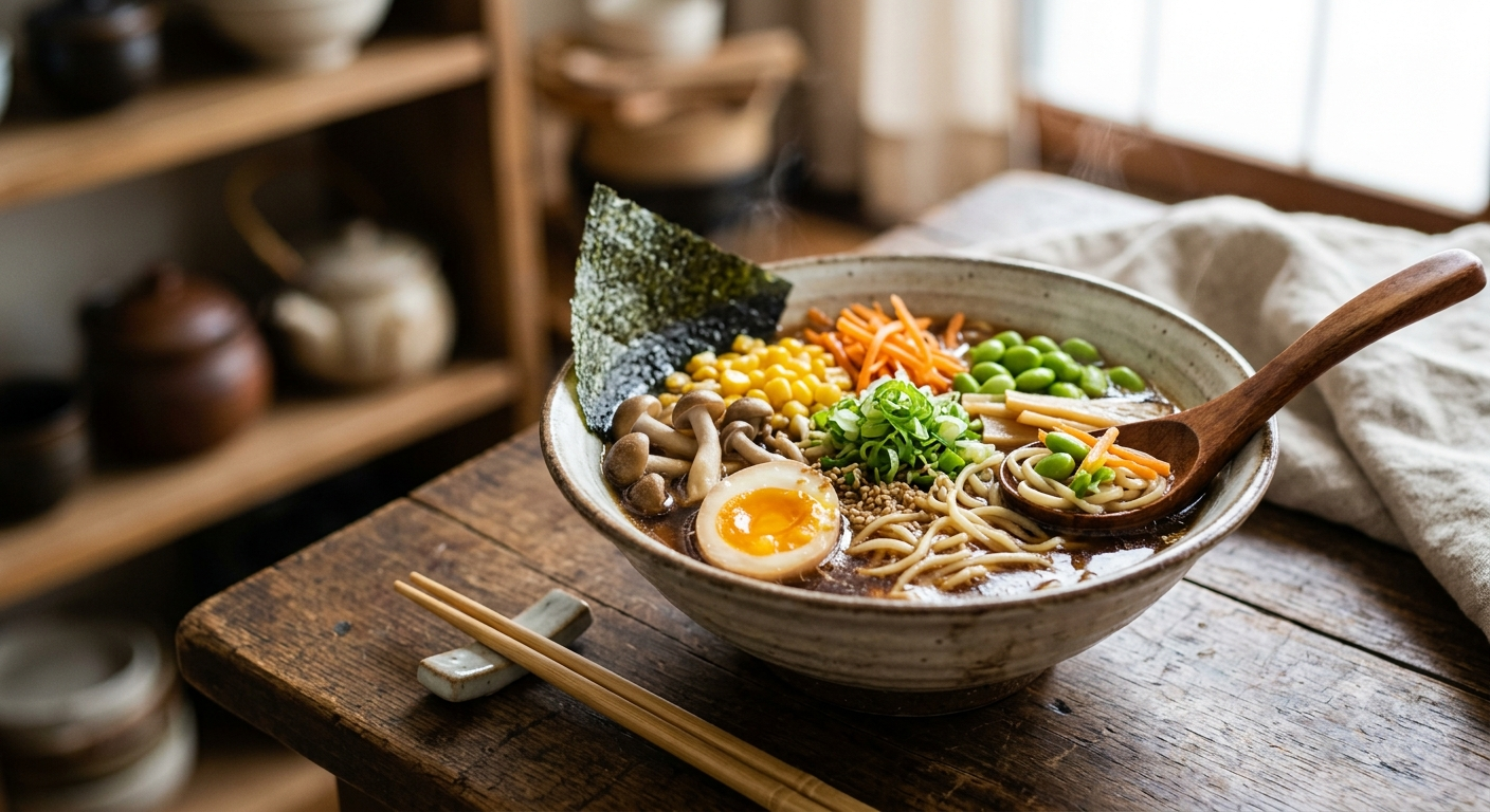Bí quyết để có bát mì ramen rau củ vị nước tương hoàn hảo