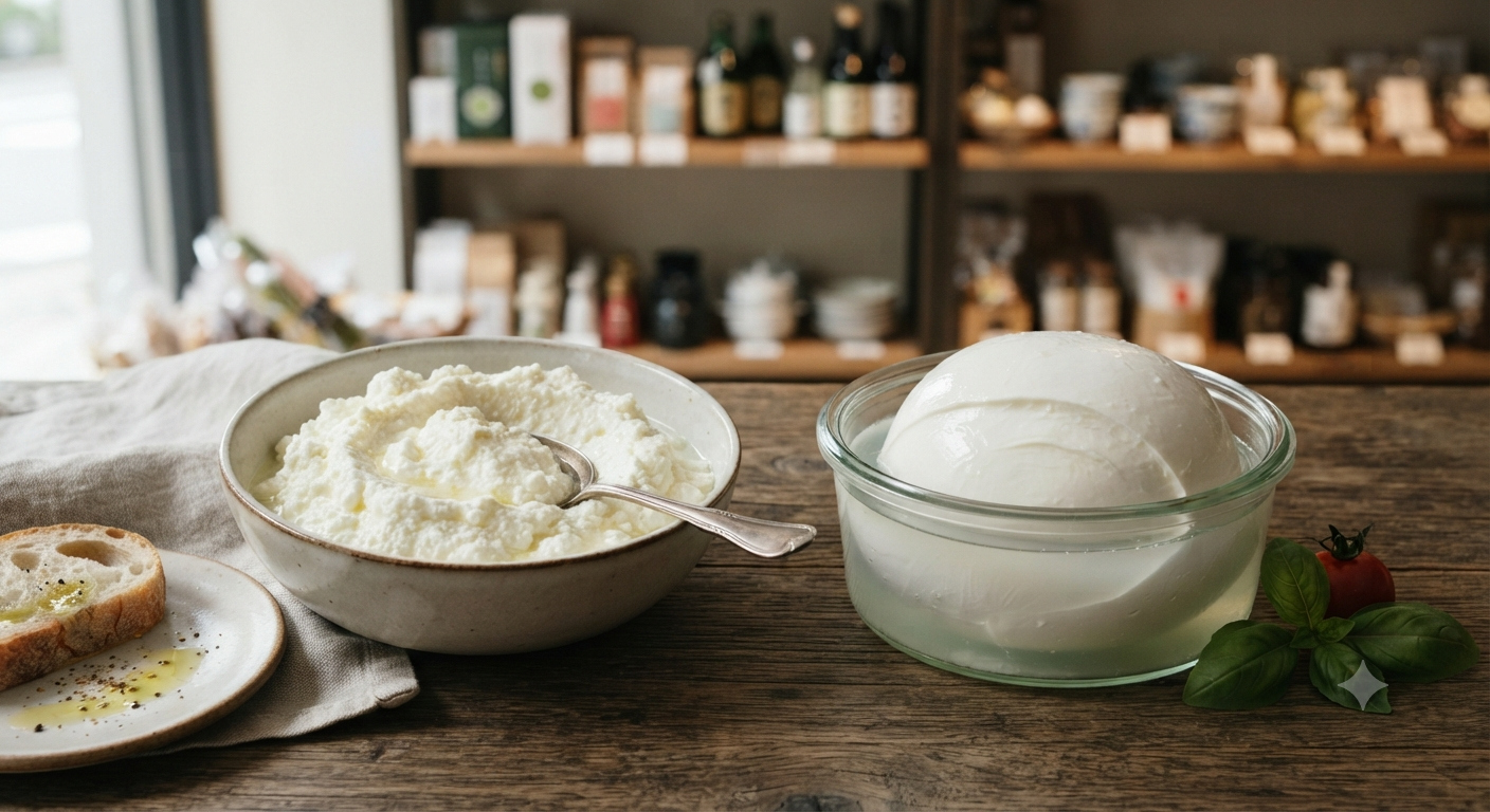Ricotta và Mozzarella: Những điểm khác biệt cơ bản